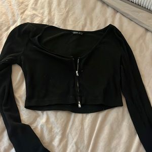 Zipper crop top